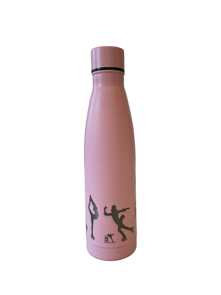 Stylische Trinkflasche mit Eislauf-Motiven - personalisiert mit deinem Namen 2