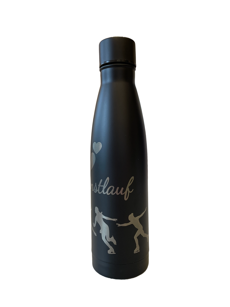 Stylische Trinkflasche mit Eislauf-Motiven - personalisiert mit deinem Namen 5