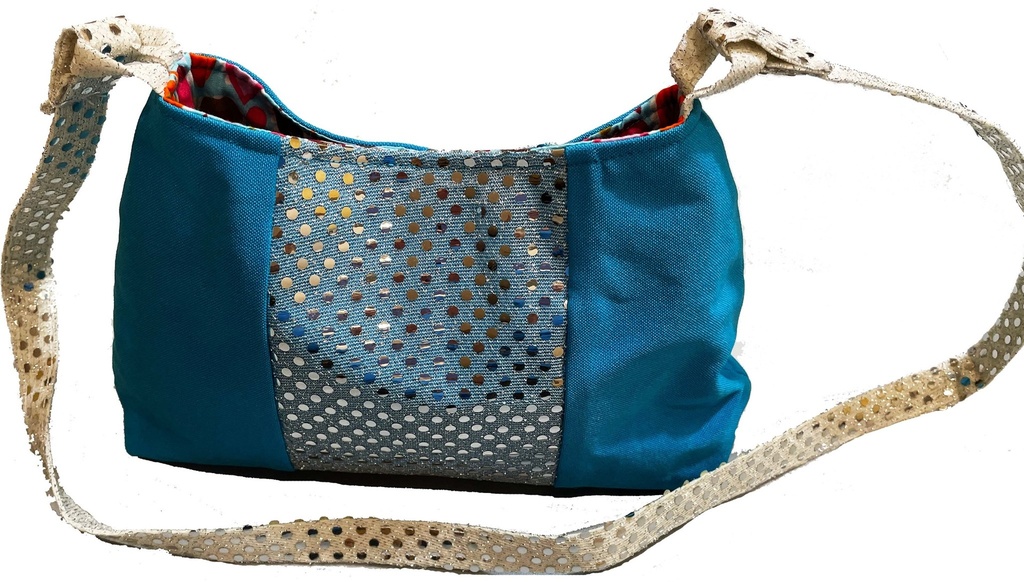 Elegante Schultertasche für einen glanzvollen Auftritt (Türkis)