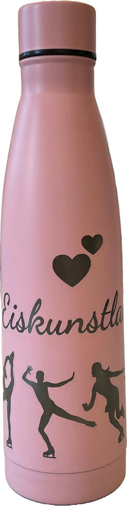 Stylische Trinkflasche mit Eislauf-Motiven