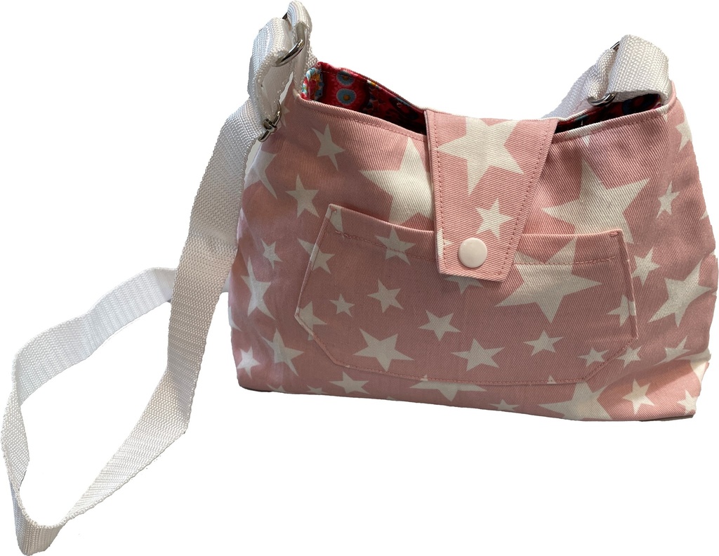 [AHB-0000102] Schultertasche "White Stars"