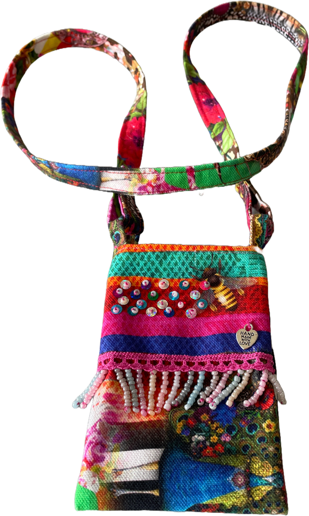[AHB-0000110-20] Schultertasche Mini mit Perlenbesatz